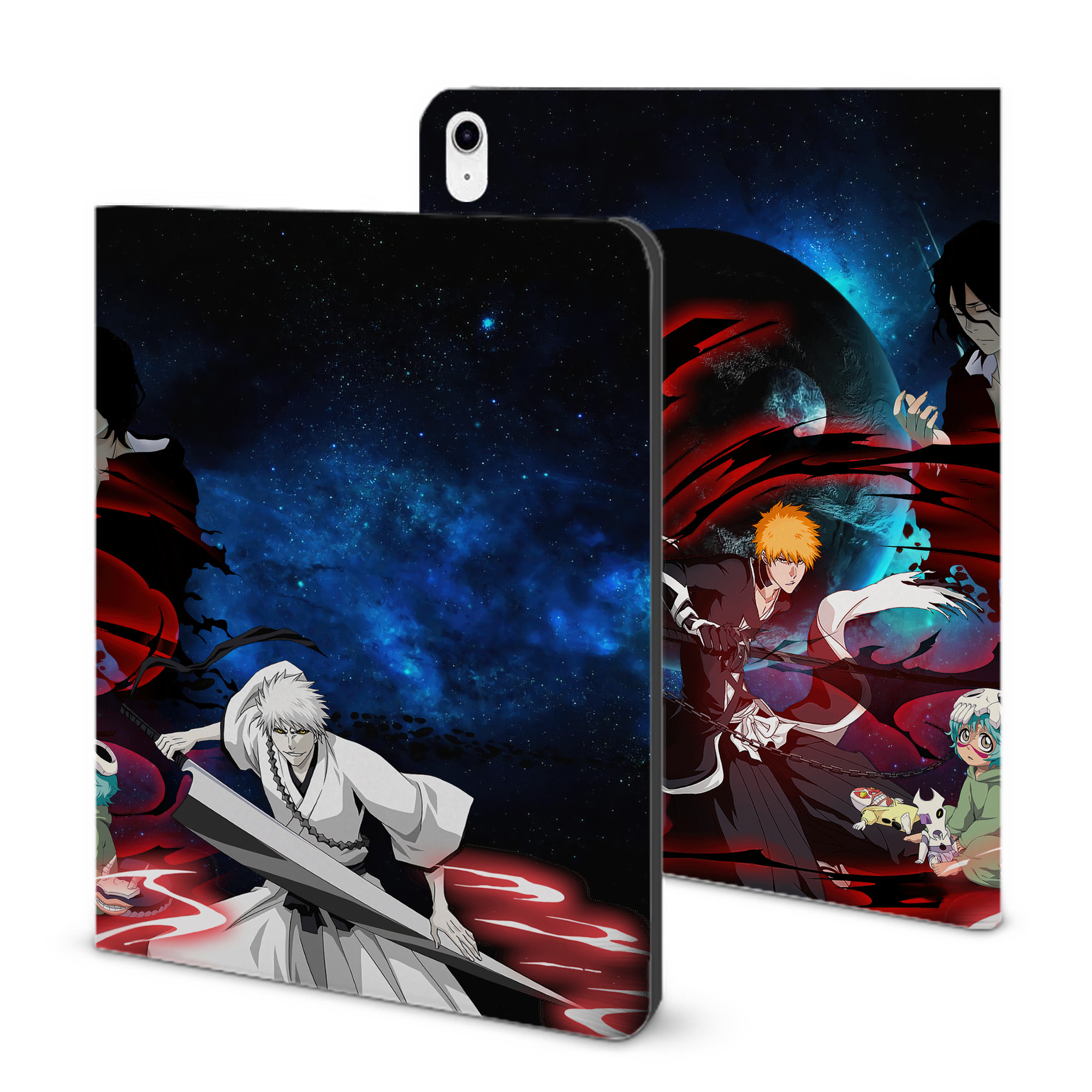 （画像用） ブリーチ BLEACH IPad ケース ブック型 PUレザー TPU 耐衝撃 軽量 薄型 ペン収納なし 全面保護 IPad 各モデル対応